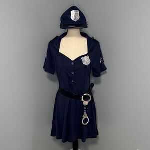 Navy Blue Police Costume Dress with Hat
